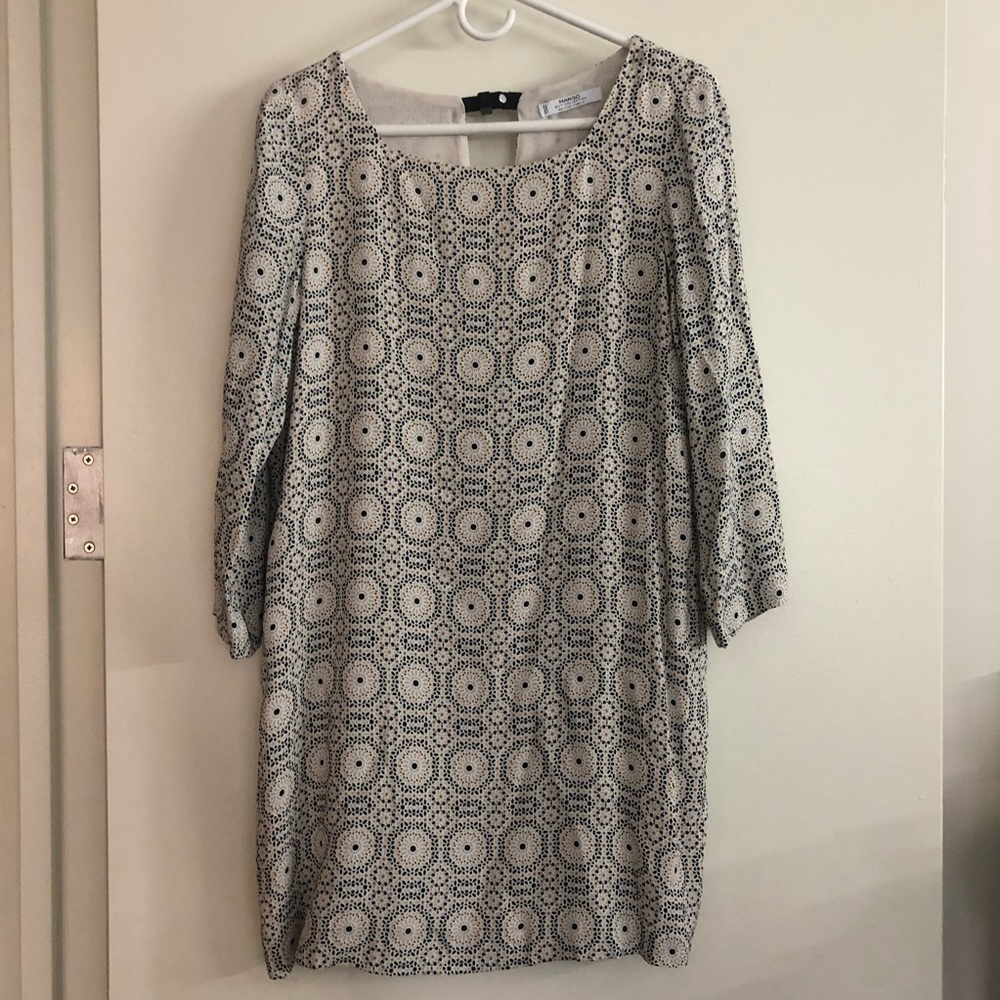 Long sleeve shift dress - Mango